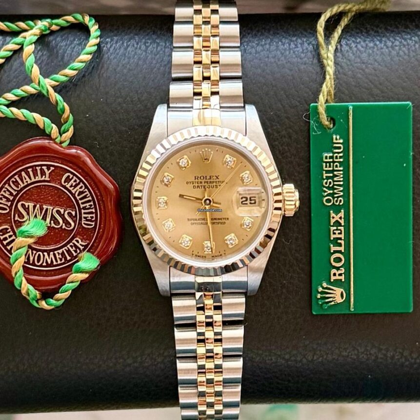 Rolex Lady Datejust Champagne Diamonds Nos W Series