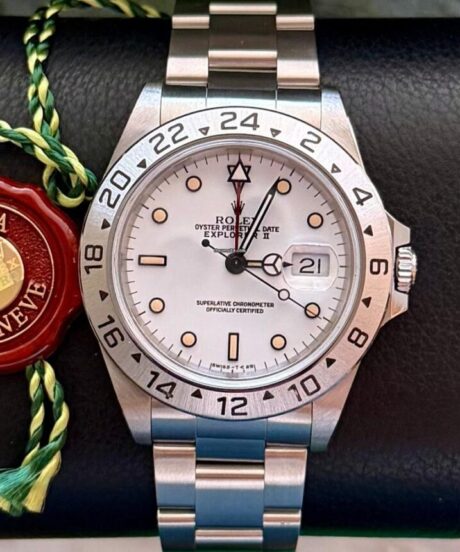 Rolex Explorer Ii 16570 White Chicchi Di Mais Nos Stickers