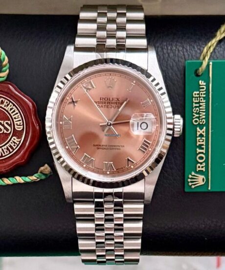 Rolex Datejust 36 Pink Roman S Series 16234 Nos