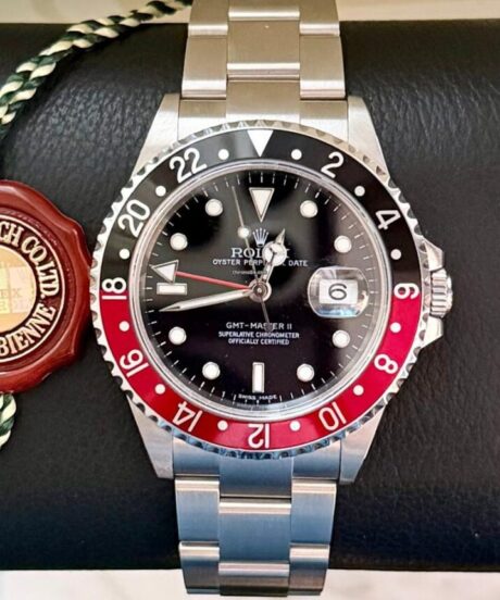 Rolex Gmt Master Ii Coke Stick Dial 16710 Z Series Nos Stickers
