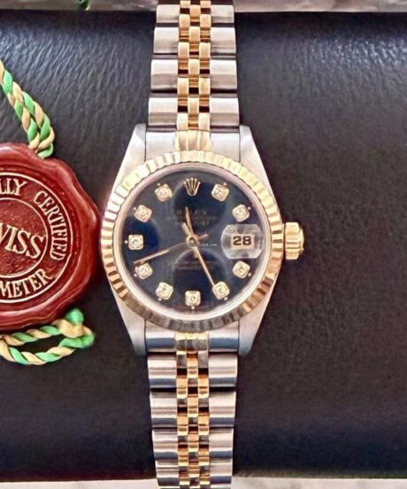 Rolex Lady Datejust 69173 Blue Big Diamonds