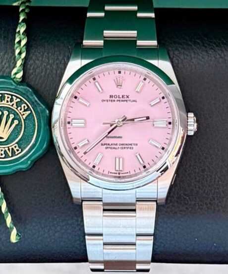 Rolex Oyster Perpetual 36 Pink Candy New 2026 Partial Stickers
