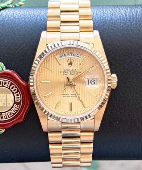 Rolex Day Date 36 Champagne Tapestry Nos L Series